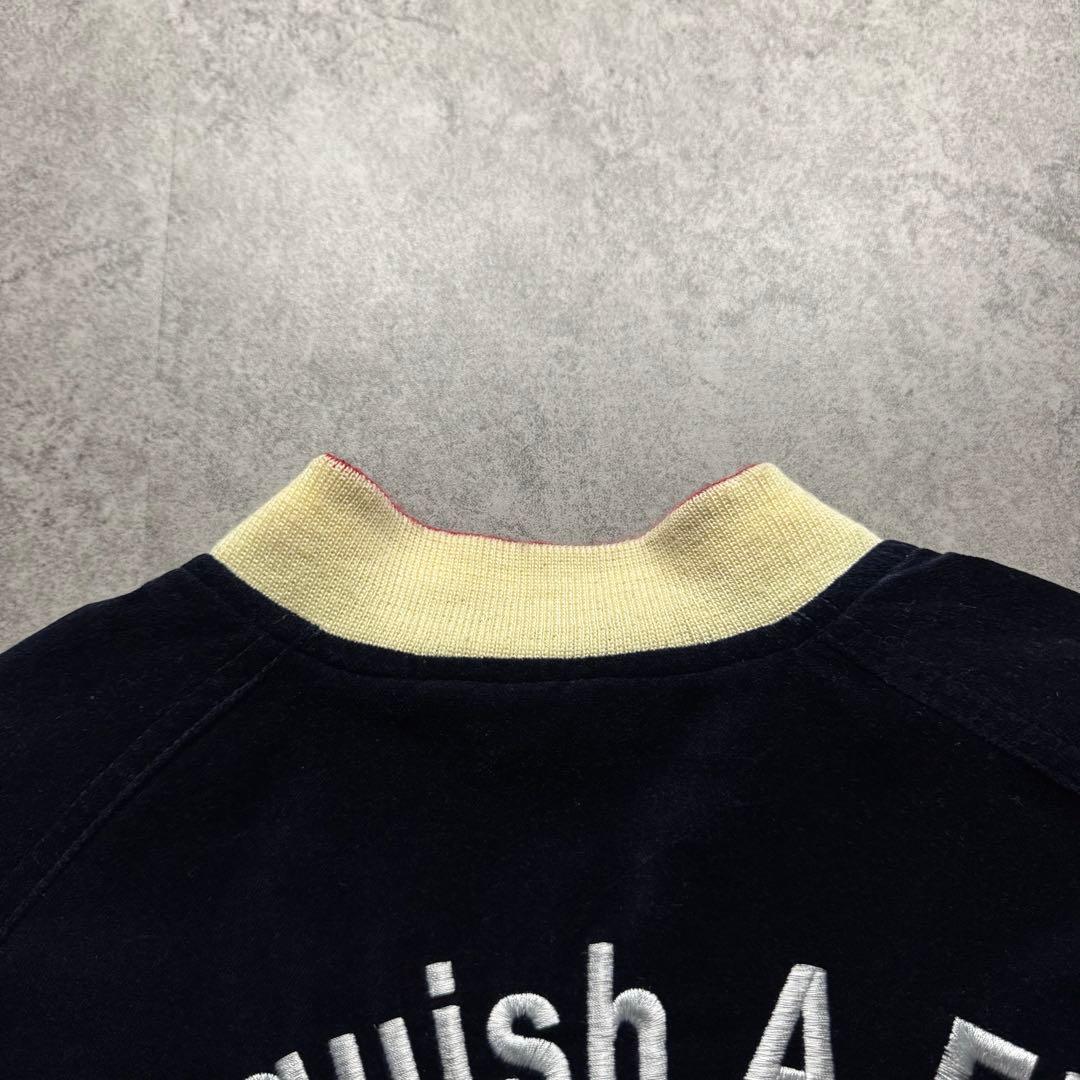 【激推希少】テッドマン　L スカジャン　リバーシブル　サテン　ベロア　刺繍　別珍