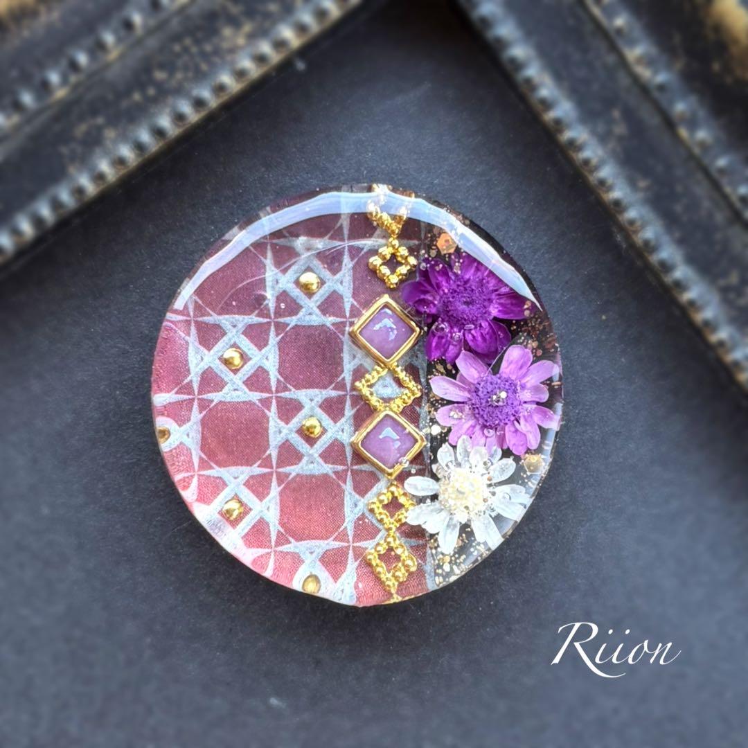 no.1072✨江戸切子風和テイストレジンヘアゴム✨❹