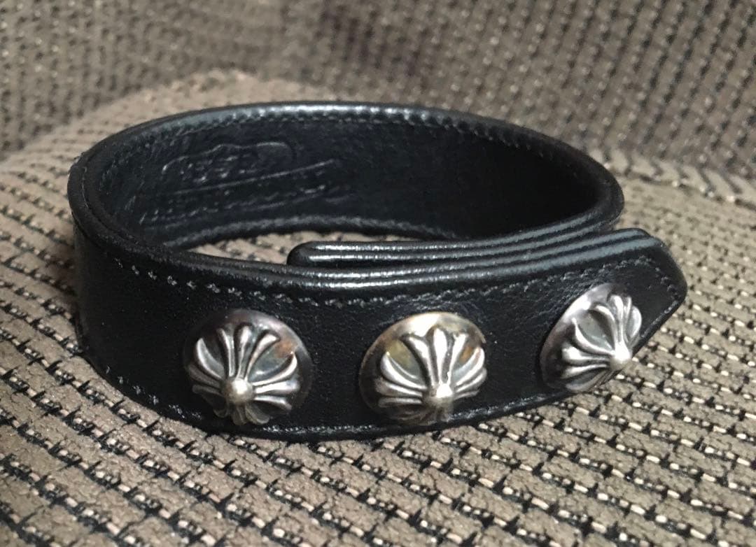 Chrome hearts クロムハーツ クロスボール レザー ブレスレット