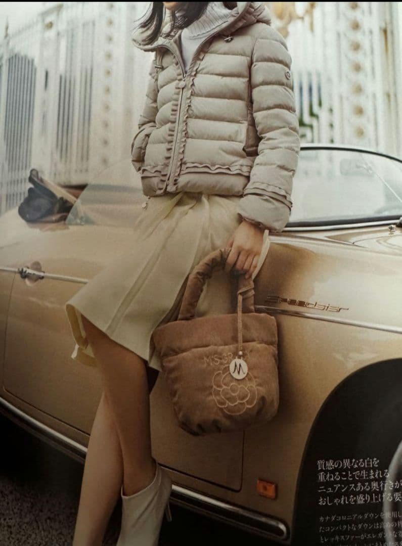 エムズグレイシー♡ ダウンジャケット　38　フリル　ダブルジップ　レッキスファー