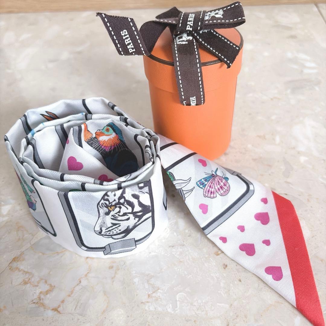 【エルメス】2023 ツイリー ストーリー スカーフ 動物 (お箱なし)