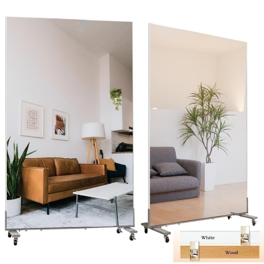 2103,4ダンスミラー 割れない鏡 幅100cmｘ160cm キャスター付き