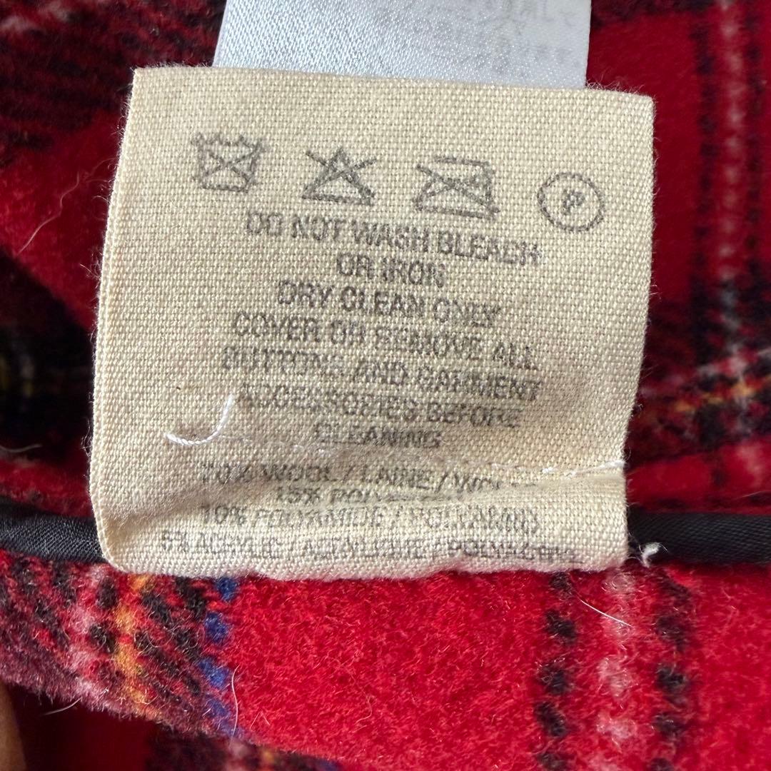 ☆美品☆LONDON TRADITION 赤ダッフルコート　英国製　裏地チェック