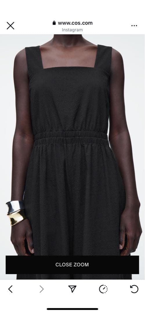 COS オープンバックワイドレッグジャンプスーツ