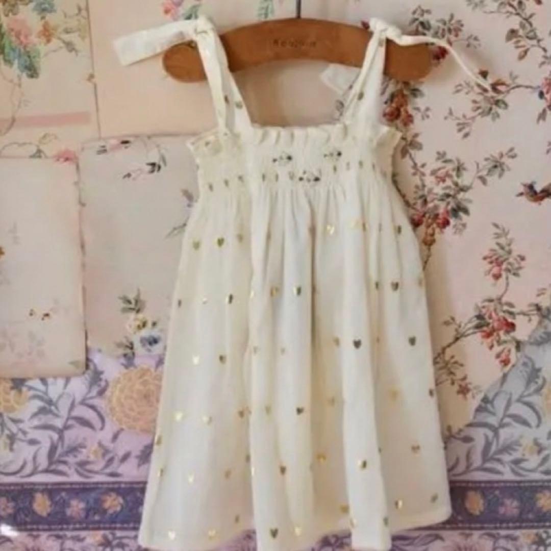 Bonjour diary ハートチュール　キャミソールワンピース　6Y