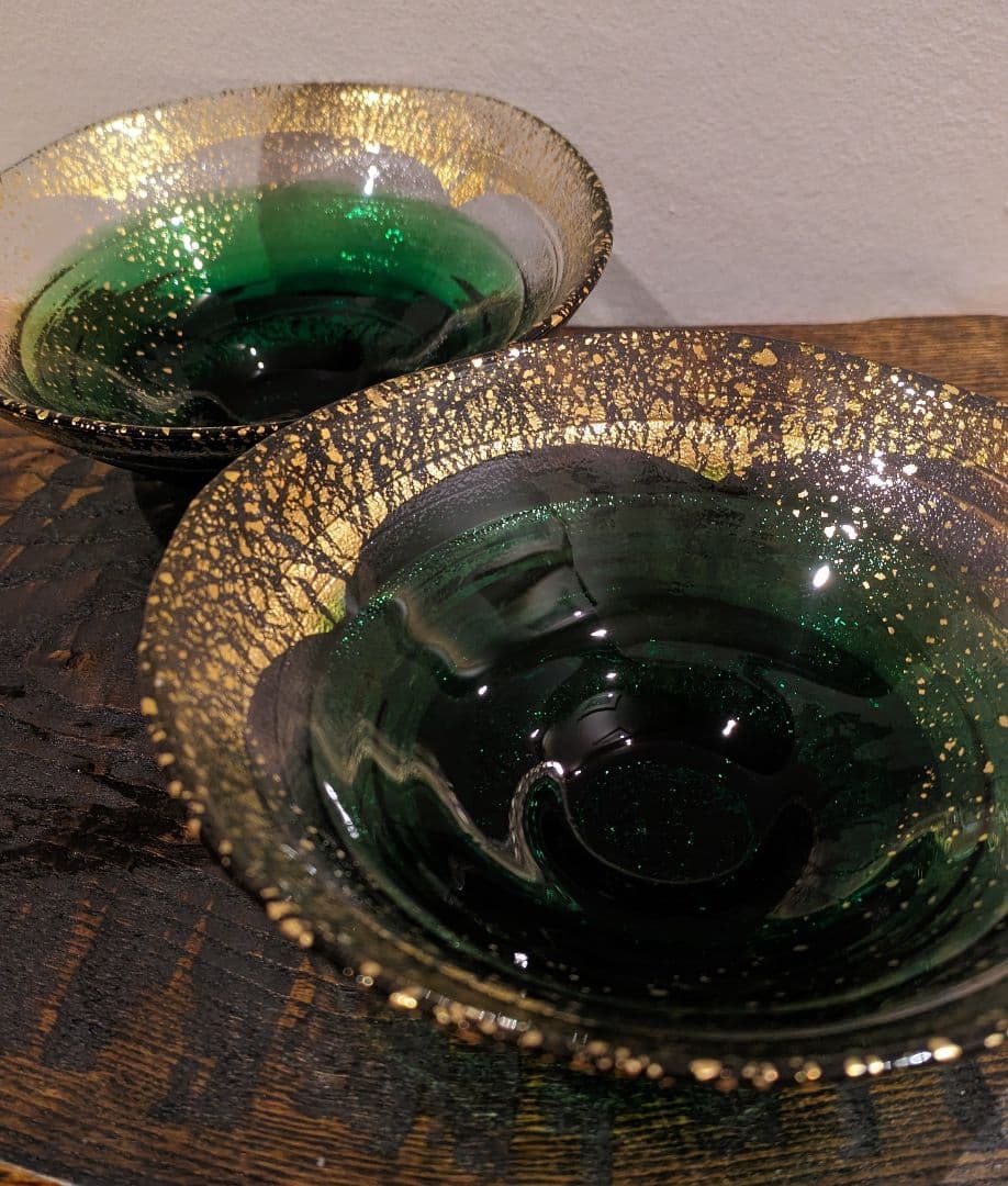 ガラス製小鉢 2枚　緑