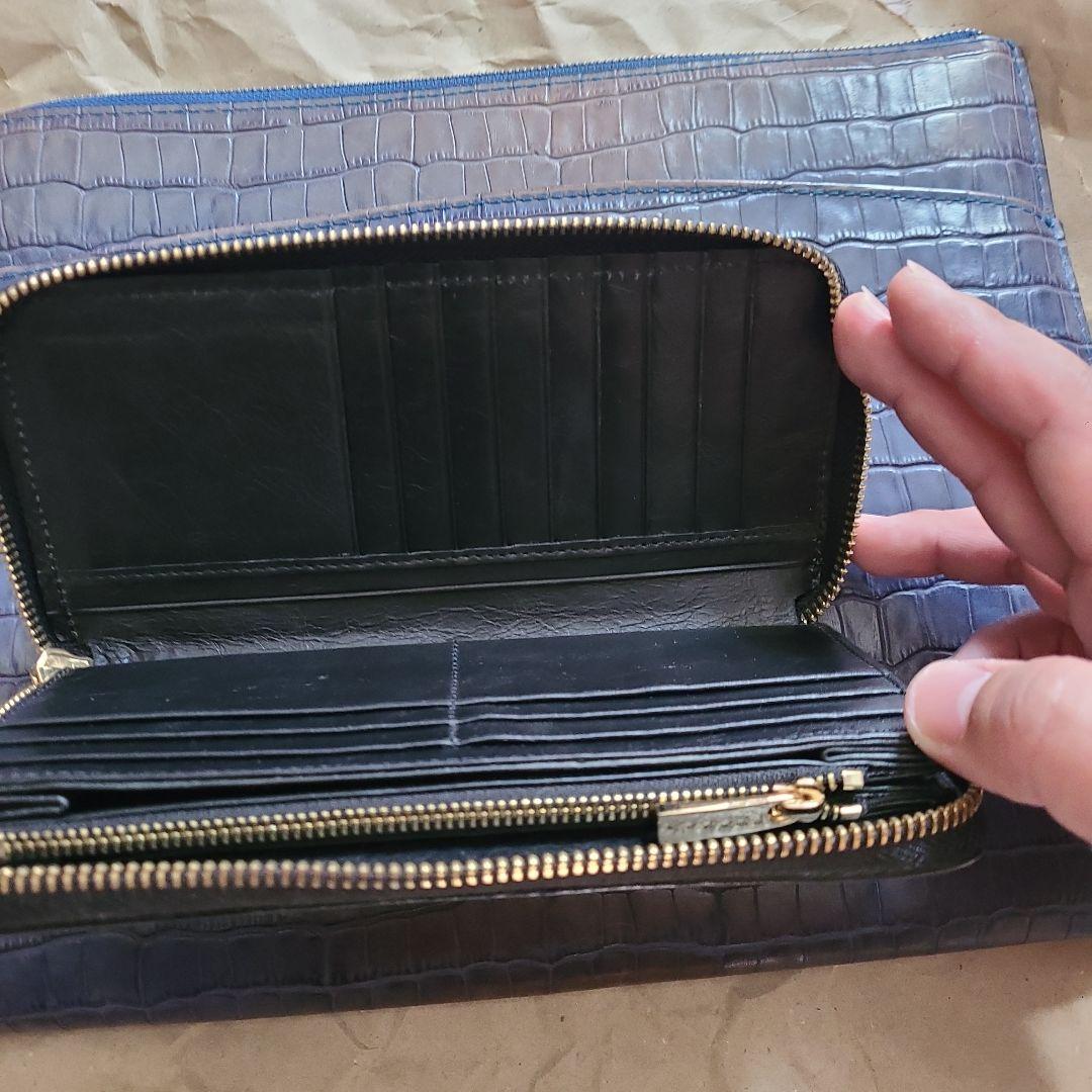 エイ革 ビッグウォレット 黒 ガルーシャ スティングレイ