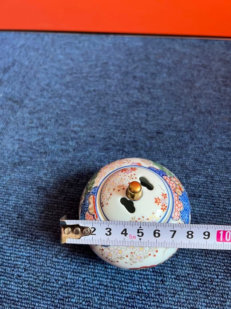 1003  其泉　春秋文豆丸型　香炉　未使用