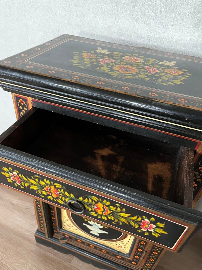 アンティークチェスト　アンティークチェスト　アンティーク花柄