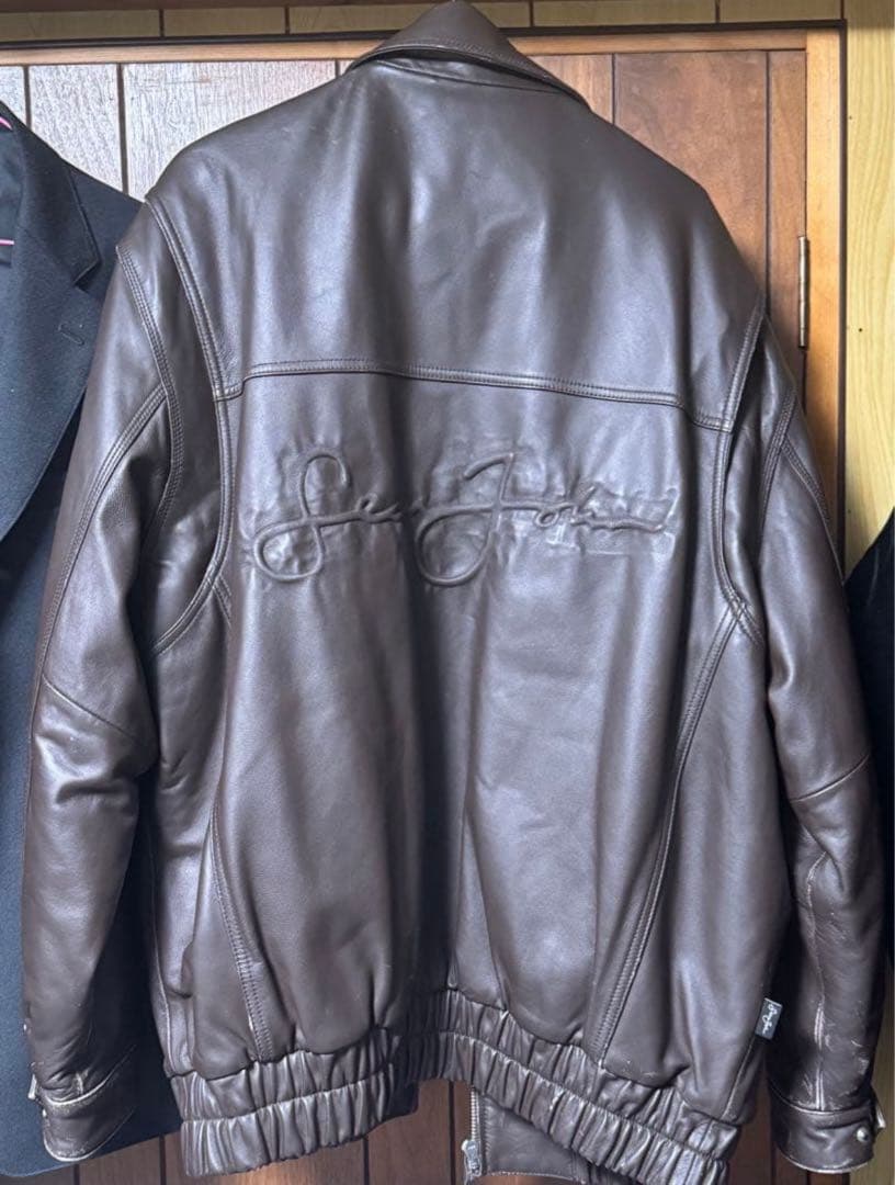 Sean John レザージャケット XL ショーンジョン ブラウン bboy