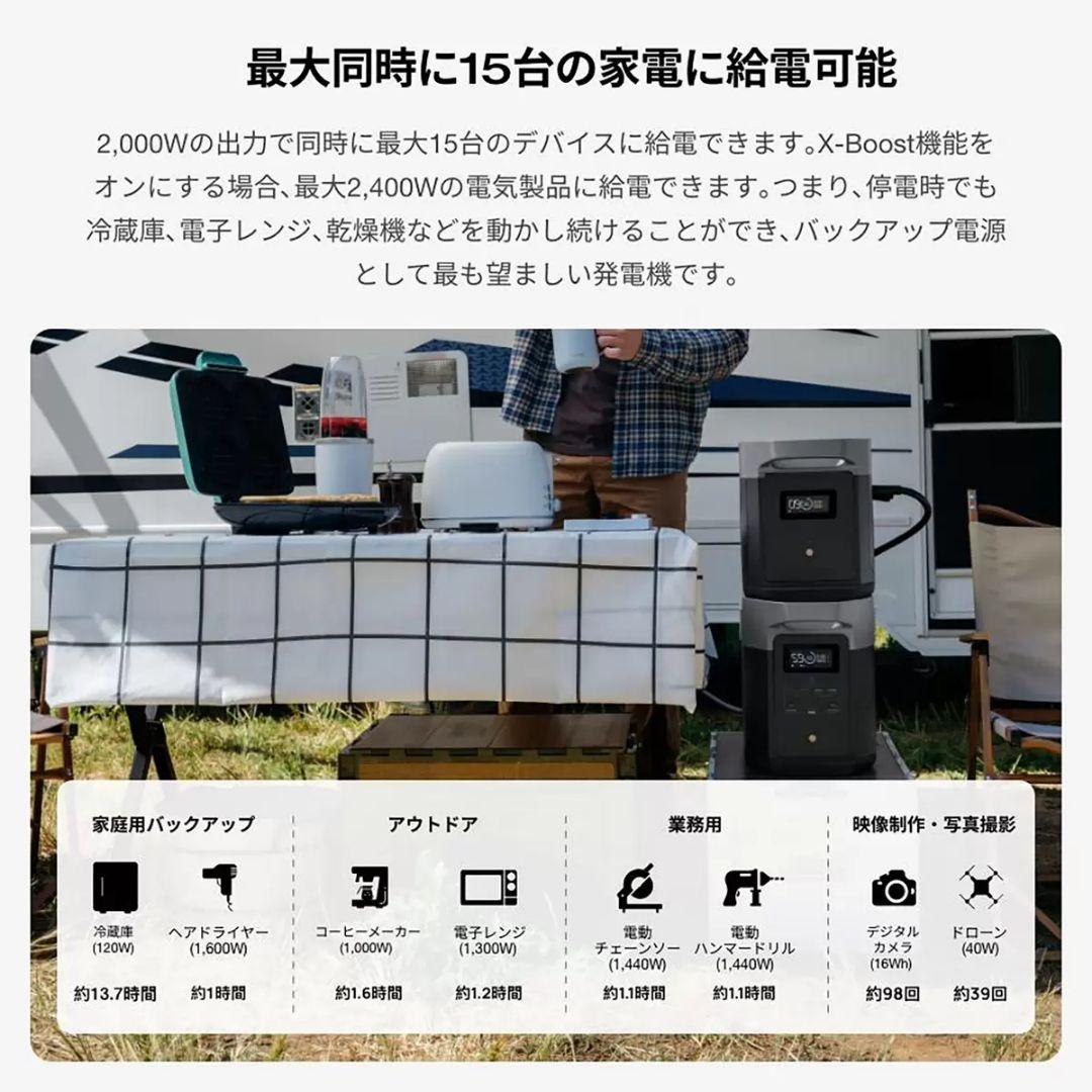 EcoFlow(エコフロー) ポータブル電源 デルタ２マックス
