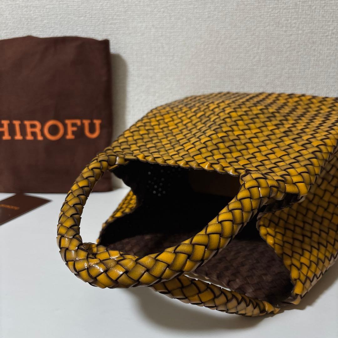HIROFU ヒロフ ブレッツァ レザートートバッグ　編み込み　メッシュ