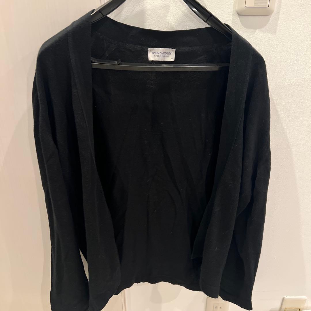 JOHN SMEDLEY ブラックカーディガン M