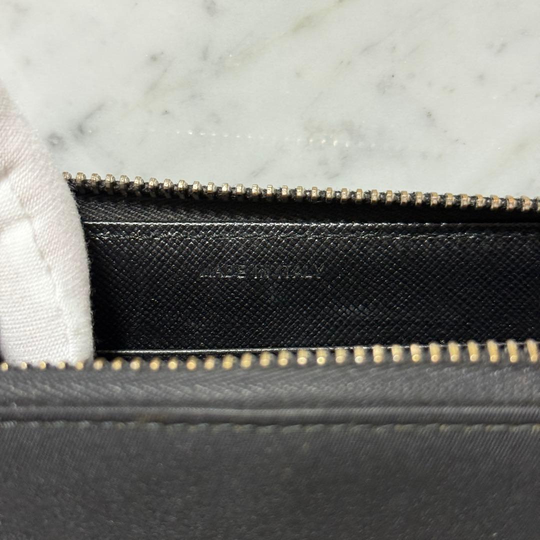 PRADA プラダ ラウンドファスナー 長財布 ブラック 黒 ナイロン ロゴ
