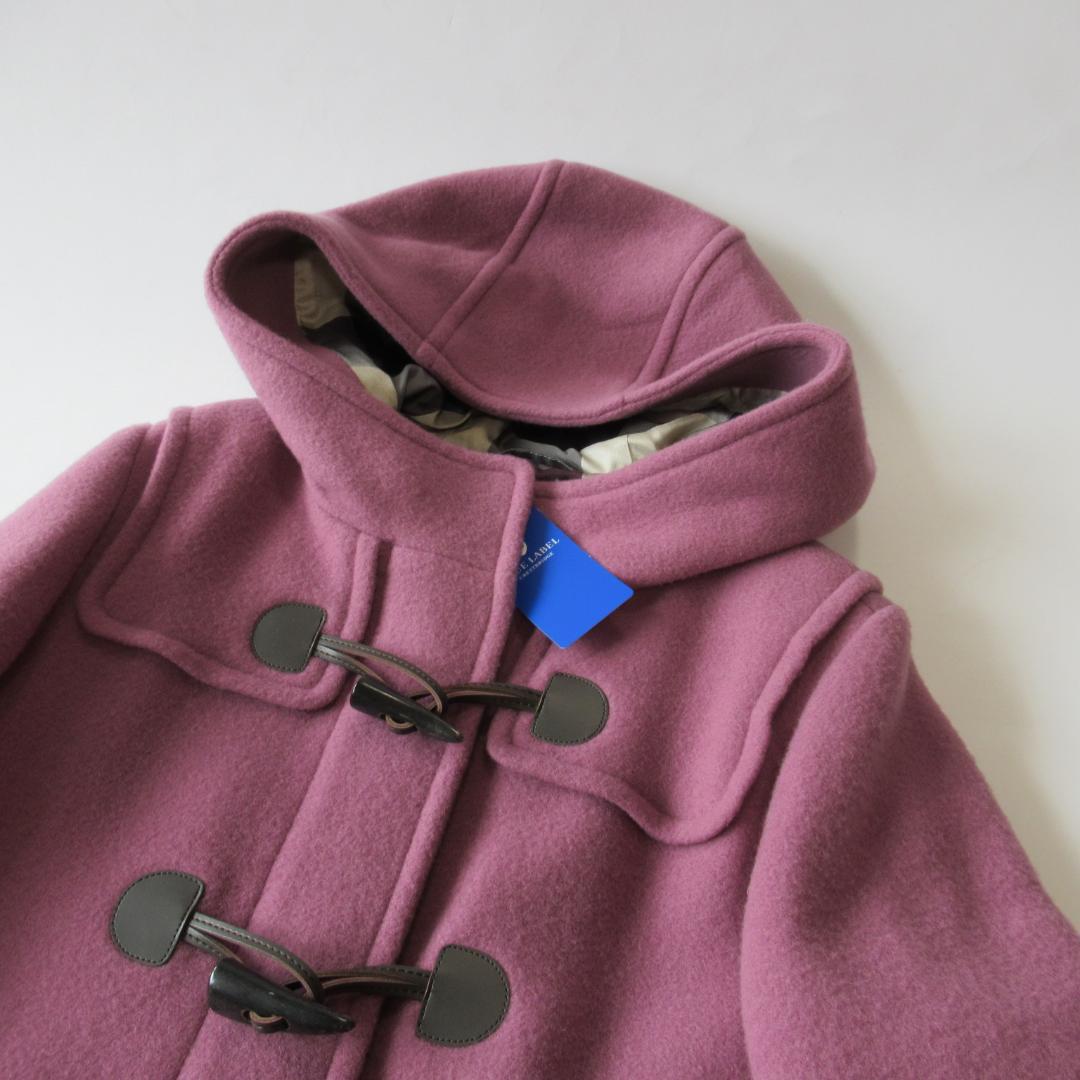ブルーレーベルクレストブリッジ新品ピンク バイルメルトンダッフルコート 38-2