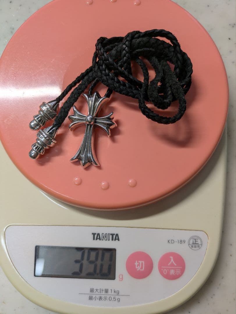 T*O様 クロムハーツ スモールCHクロス レザーブレイド Wボロチップネックレ