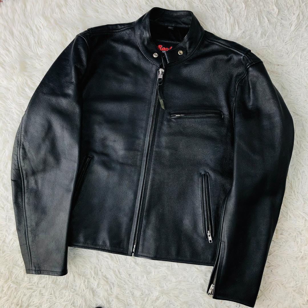 【人気】Rookie Leather ライダース 牛革 肉厚 レザージャケット