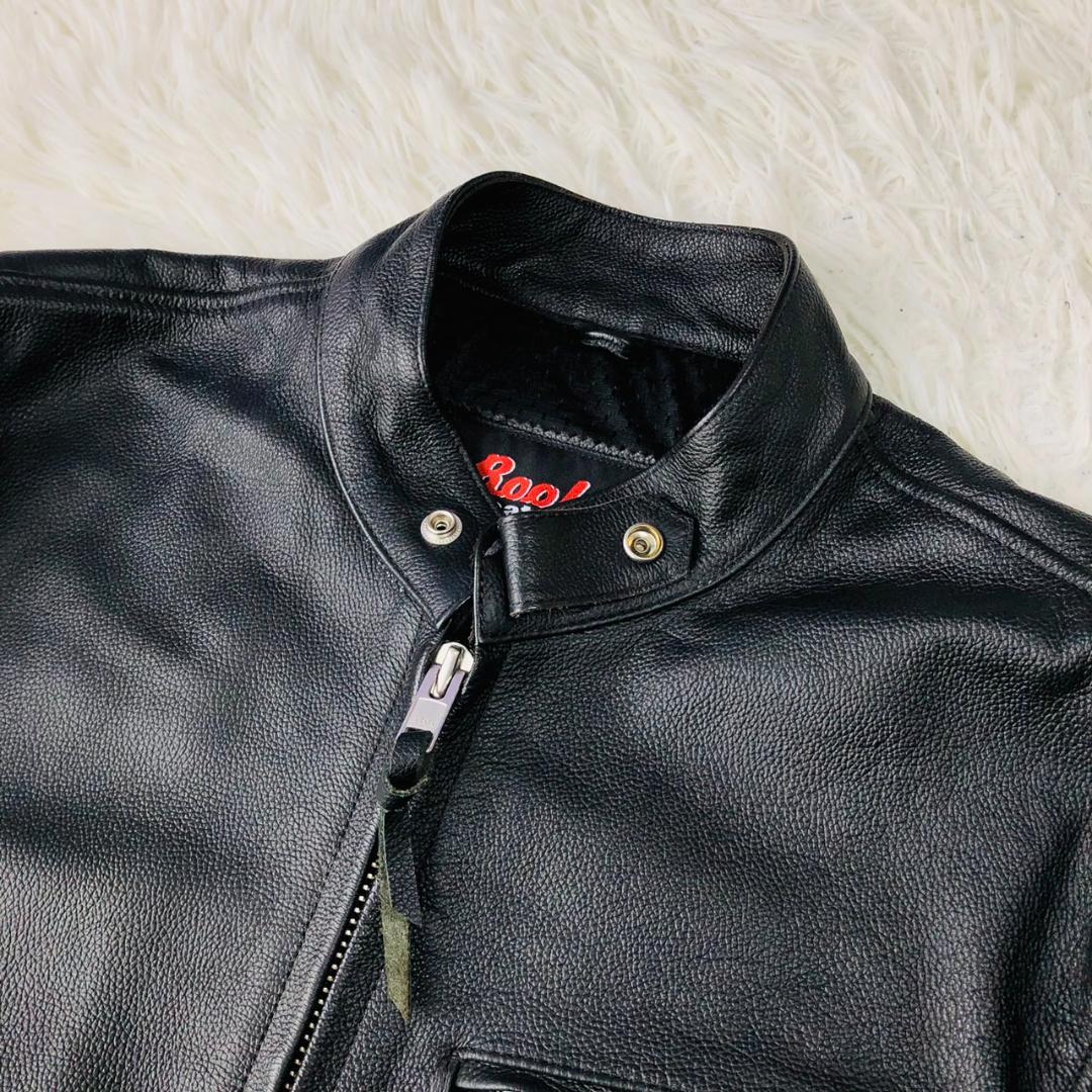 【人気】Rookie Leather ライダース 牛革 肉厚 レザージャケット