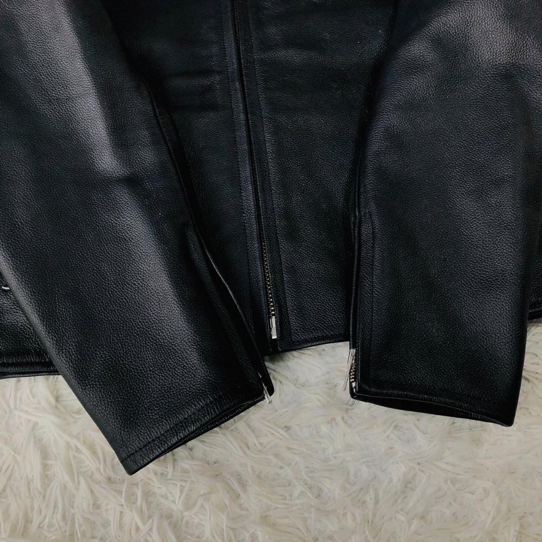 【人気】Rookie Leather ライダース 牛革 肉厚 レザージャケット