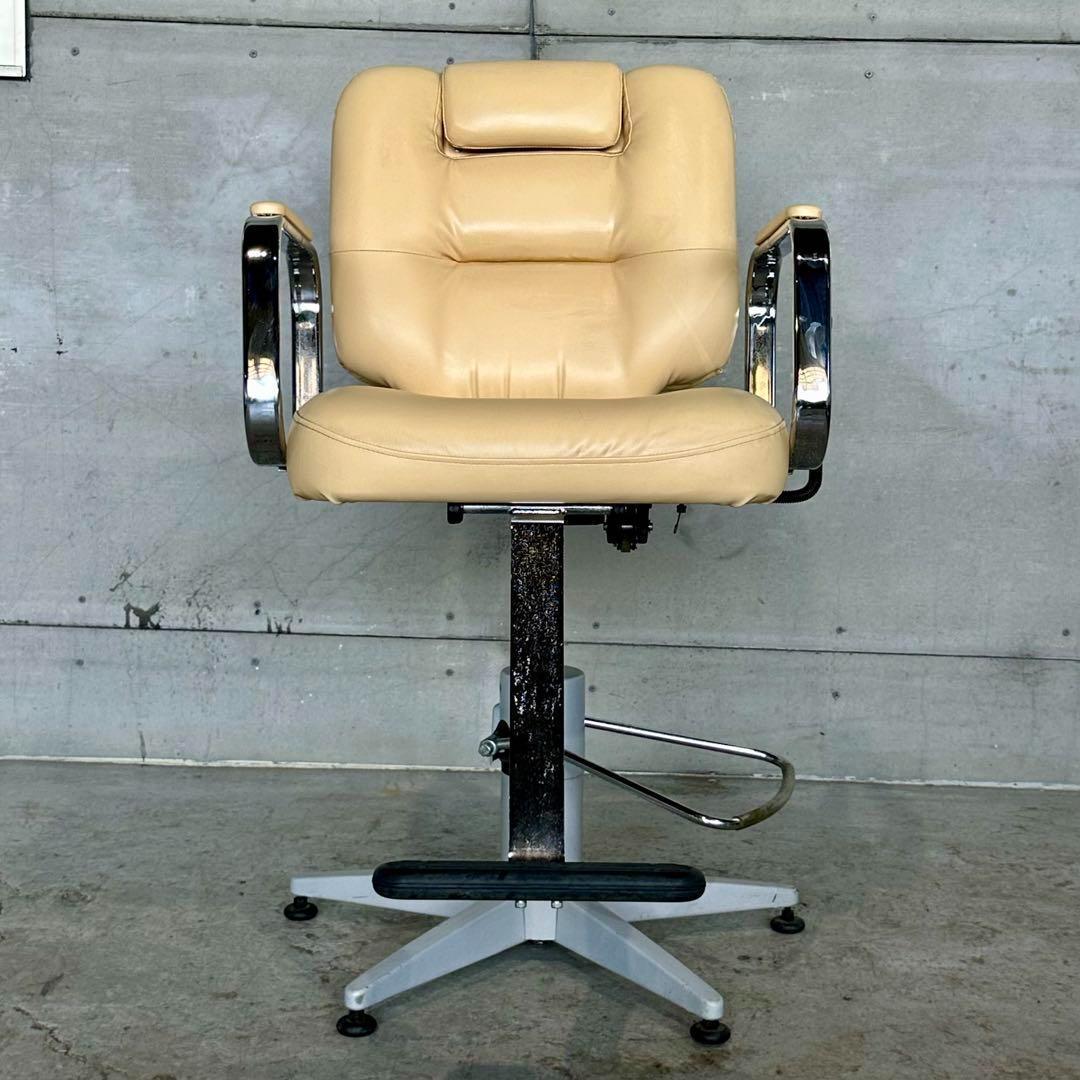 ✿アトリエワールド製✿ヴィンテージ調 サロンチェア レトロベージュ