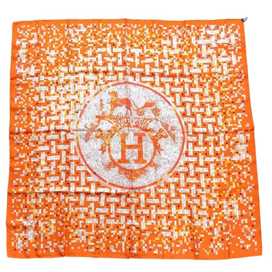 ◇エルメス◇カレ90/シルク/MOSAIQUE AU 24/モザイク/タグ付