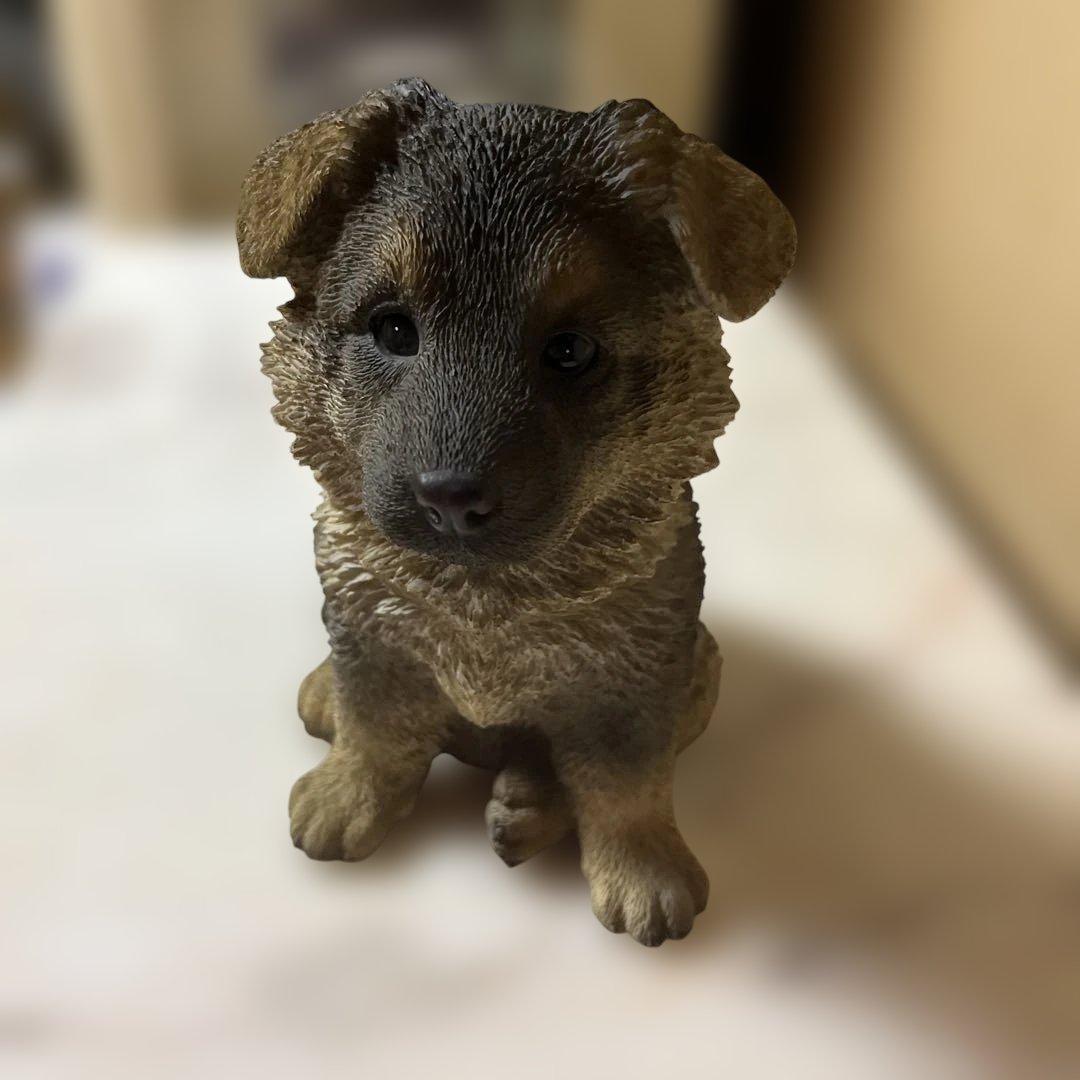 リアル犬の樹脂製置物 中型