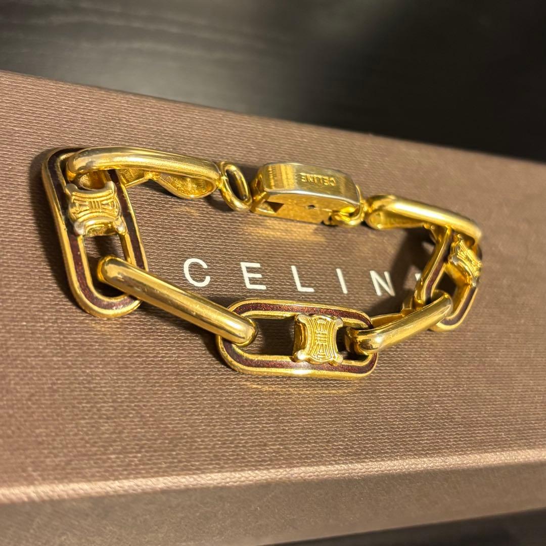 正規品　celine ゴールド　ビンテージ　ブレスレット
