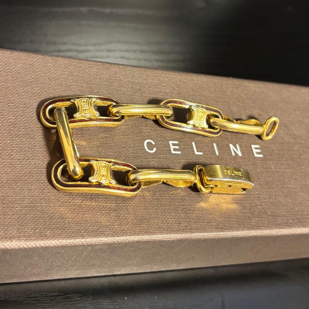 正規品　celine ゴールド　ビンテージ　ブレスレット