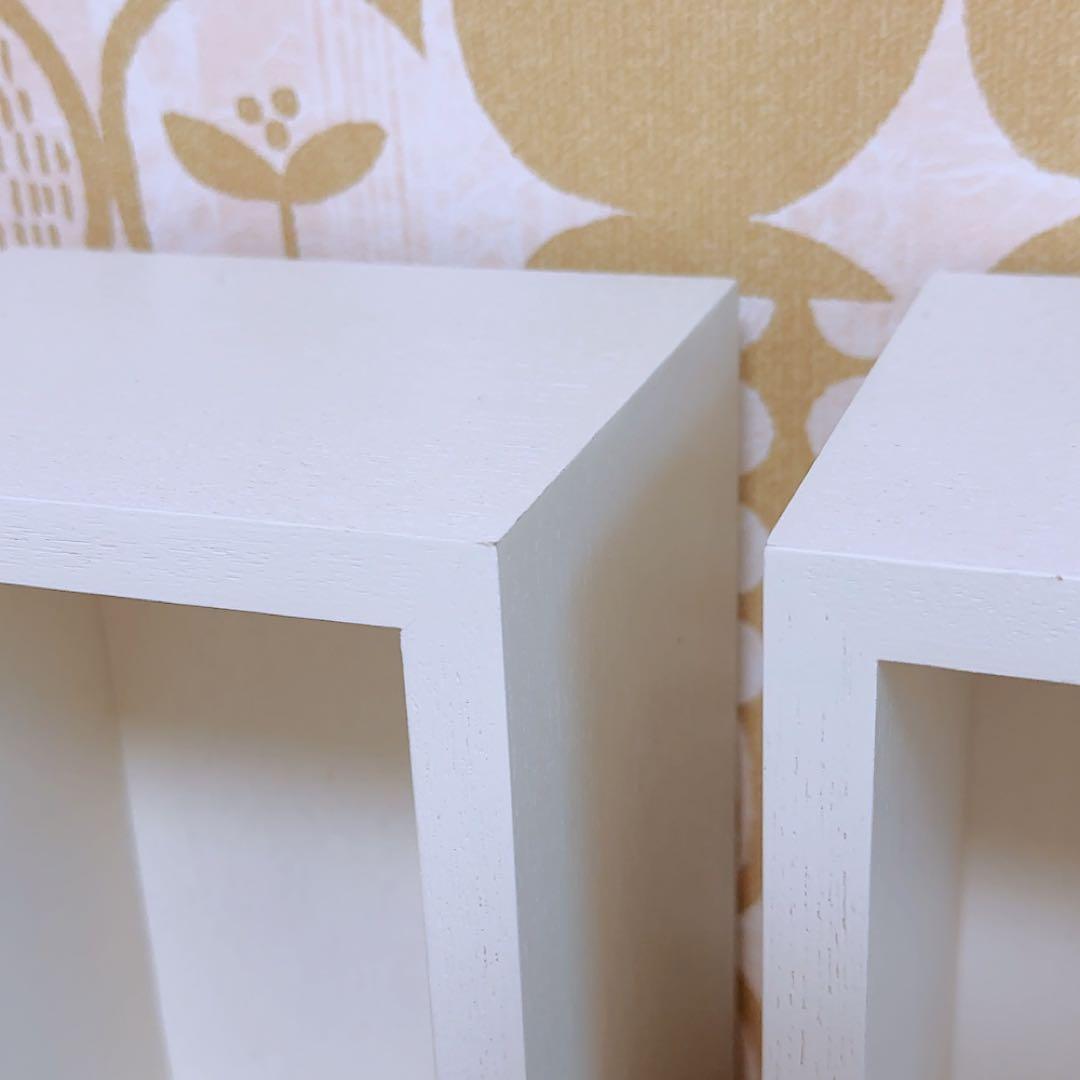 無印良品 壁に付けられる家具 箱 3マス ホワイト　2個　美品　シェルフ