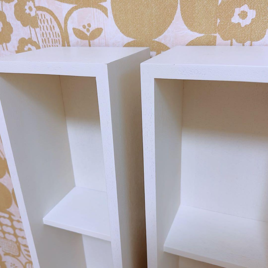 無印良品 壁に付けられる家具 箱 3マス ホワイト　2個　美品　シェルフ