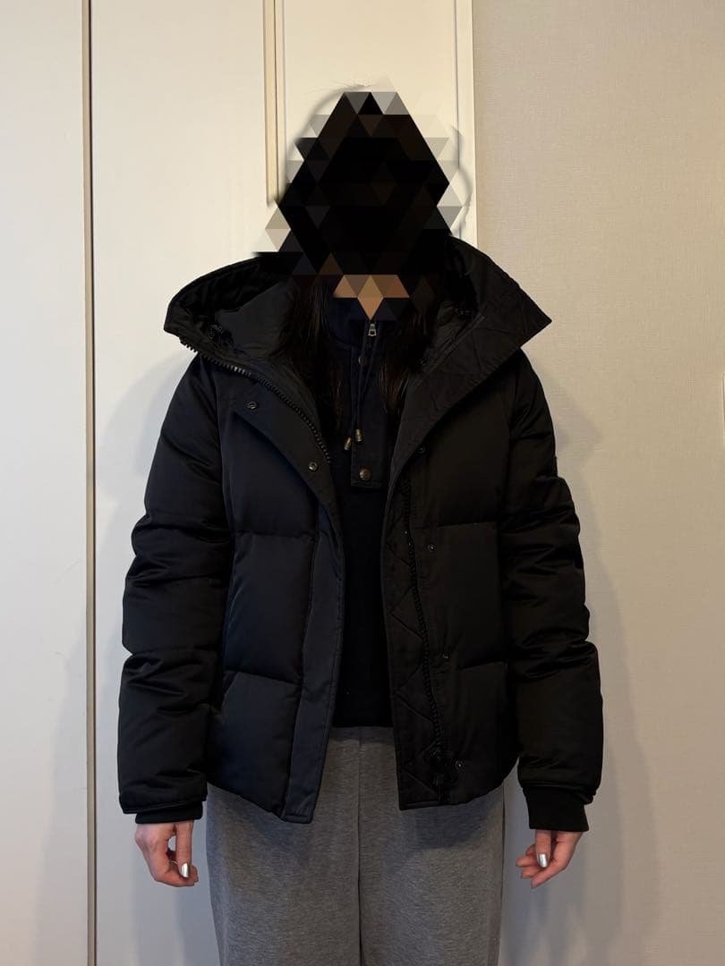 Kenzo ブラックダウンジャケット フード付き