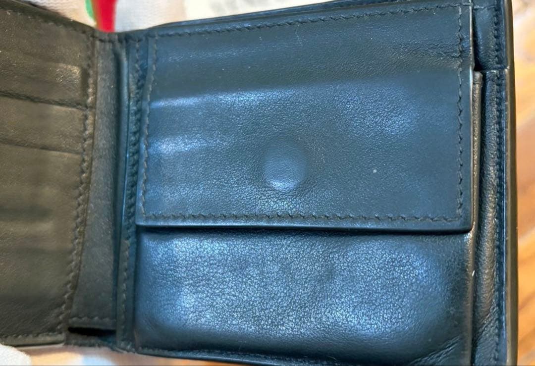 E*T様 Bottega Veneta カセット深緑　二つ折り財布　箱巾着付き