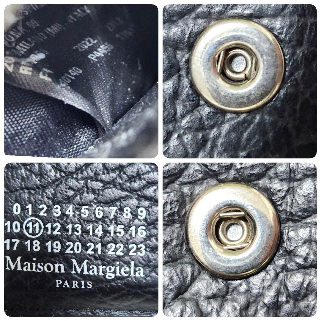 ✨未使用級　付属品完備✨マルジェラ　二つ折り　小銭入れ　ステッチ　カレンダー