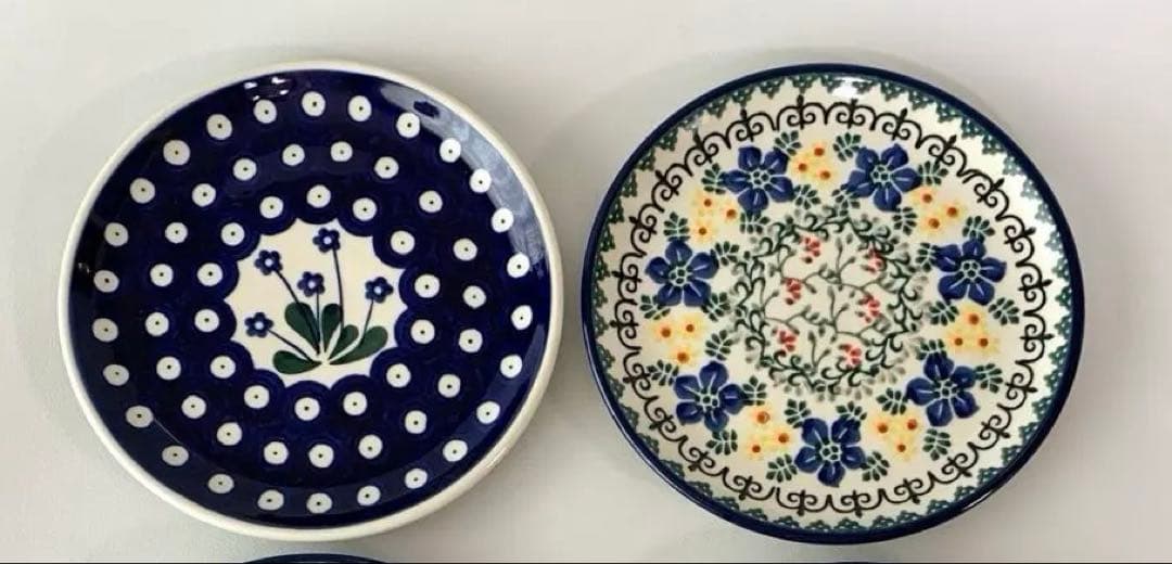 【CERAMIKA】花柄　円形皿　4枚セット