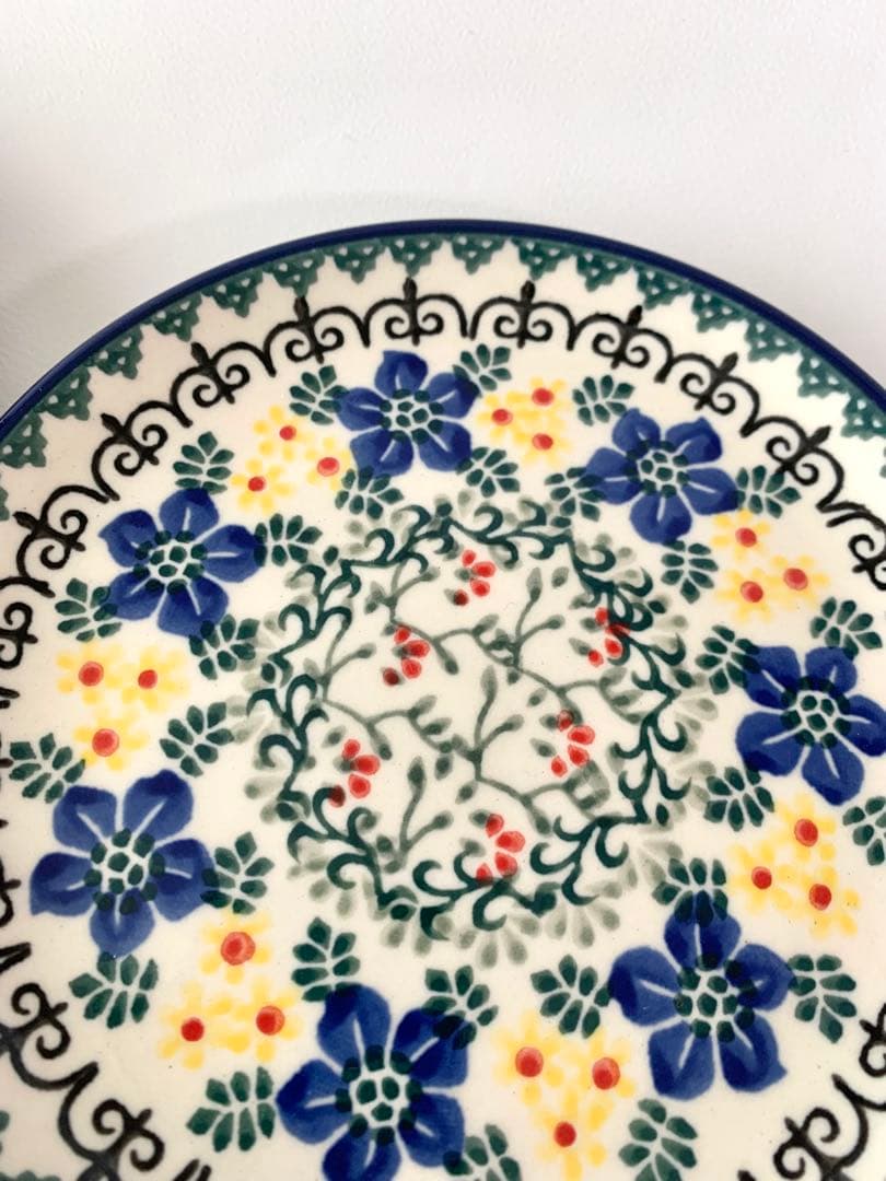 【CERAMIKA】花柄　円形皿　4枚セット