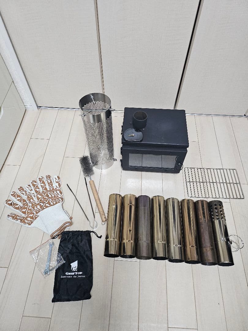 mt.sumi マイクロ薪ストーブ 煙突ジョイント、煙突ガード他セット❕お買得✨