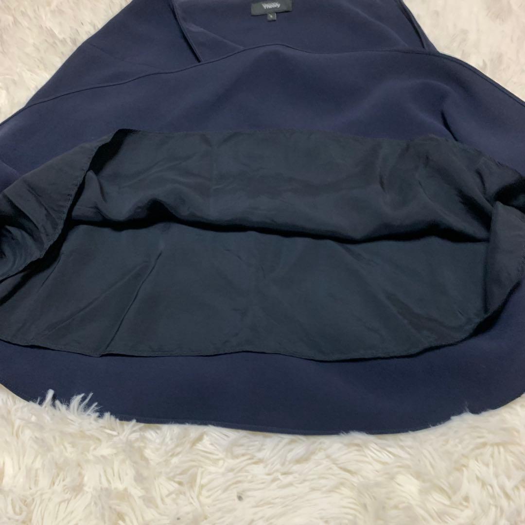 【大人気】セオリー　0 パンツスーツ　3点セット　ネイビー　ノーカラー　現行