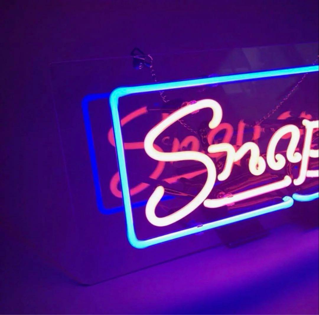 オリジナル　ピンク×ブルー ネオンサイン ロゴ風インテリア　LEDライト