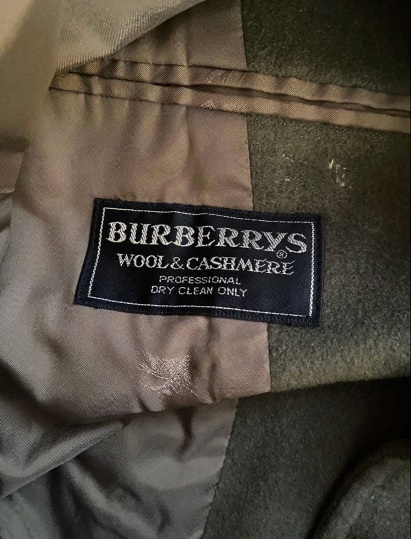 安心鑑定済 Burberrys バルマカーンコート ステンカラー カシミヤ