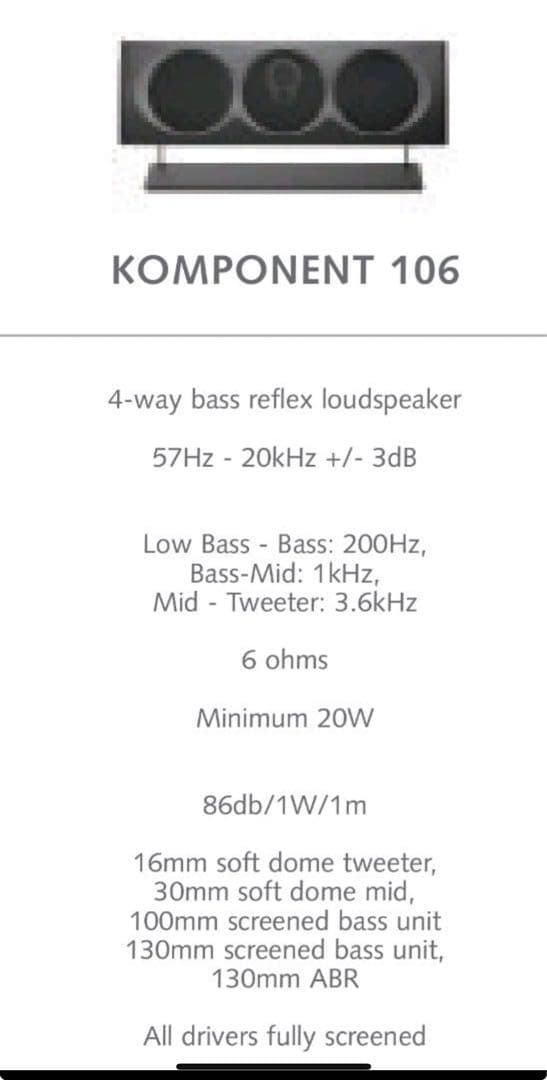 LINN KOMPONENT 106 センタースピーカー