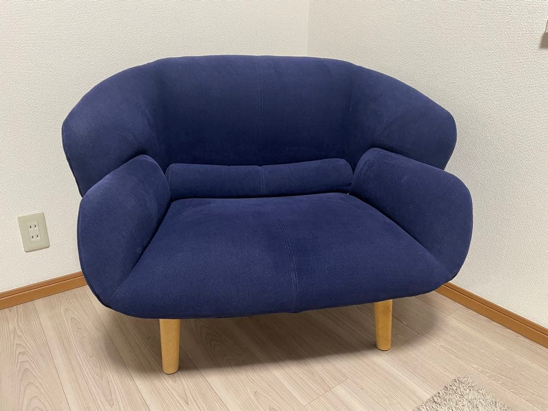 ボーコンセプト nendo 1Pワイド ソファ 青ファブリック