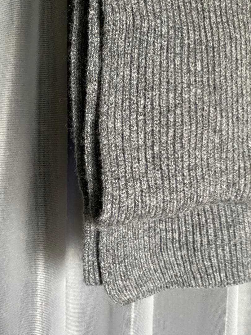 Johnstons of Elgin ウールカシミヤリブマフラー MD.GRY