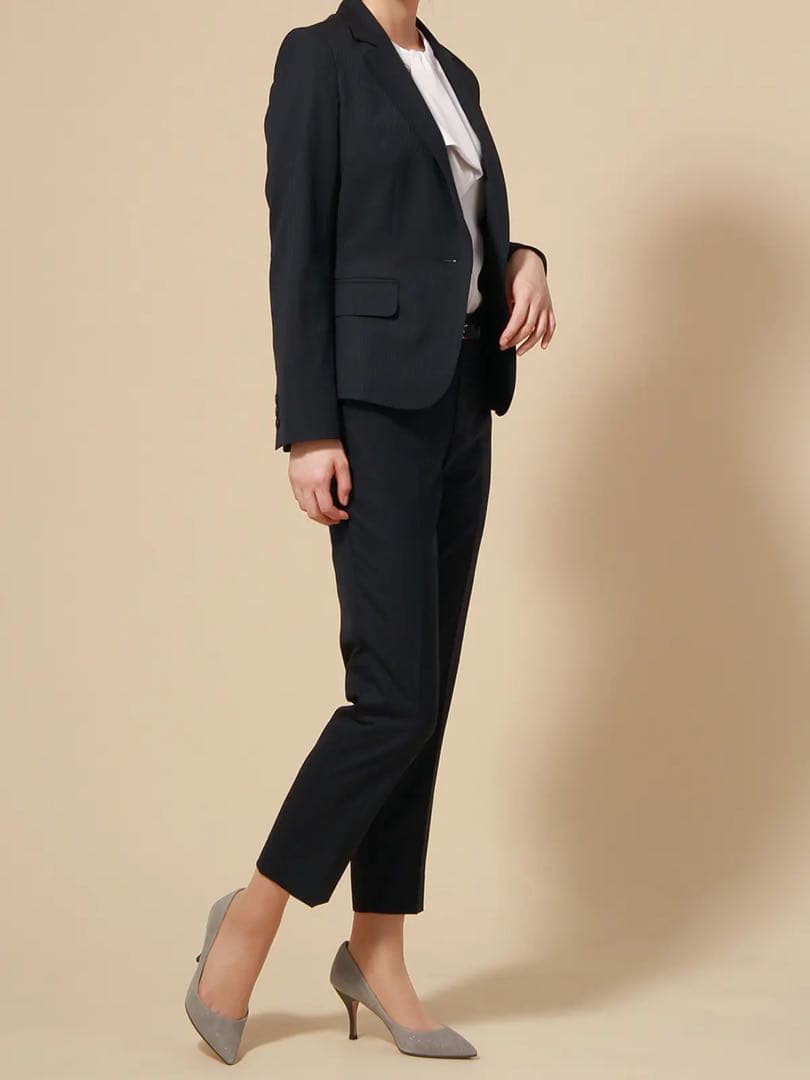 (新品)ザスーツカンパニー　現行　ストレッチ　洗える　パンツスーツセットアップ