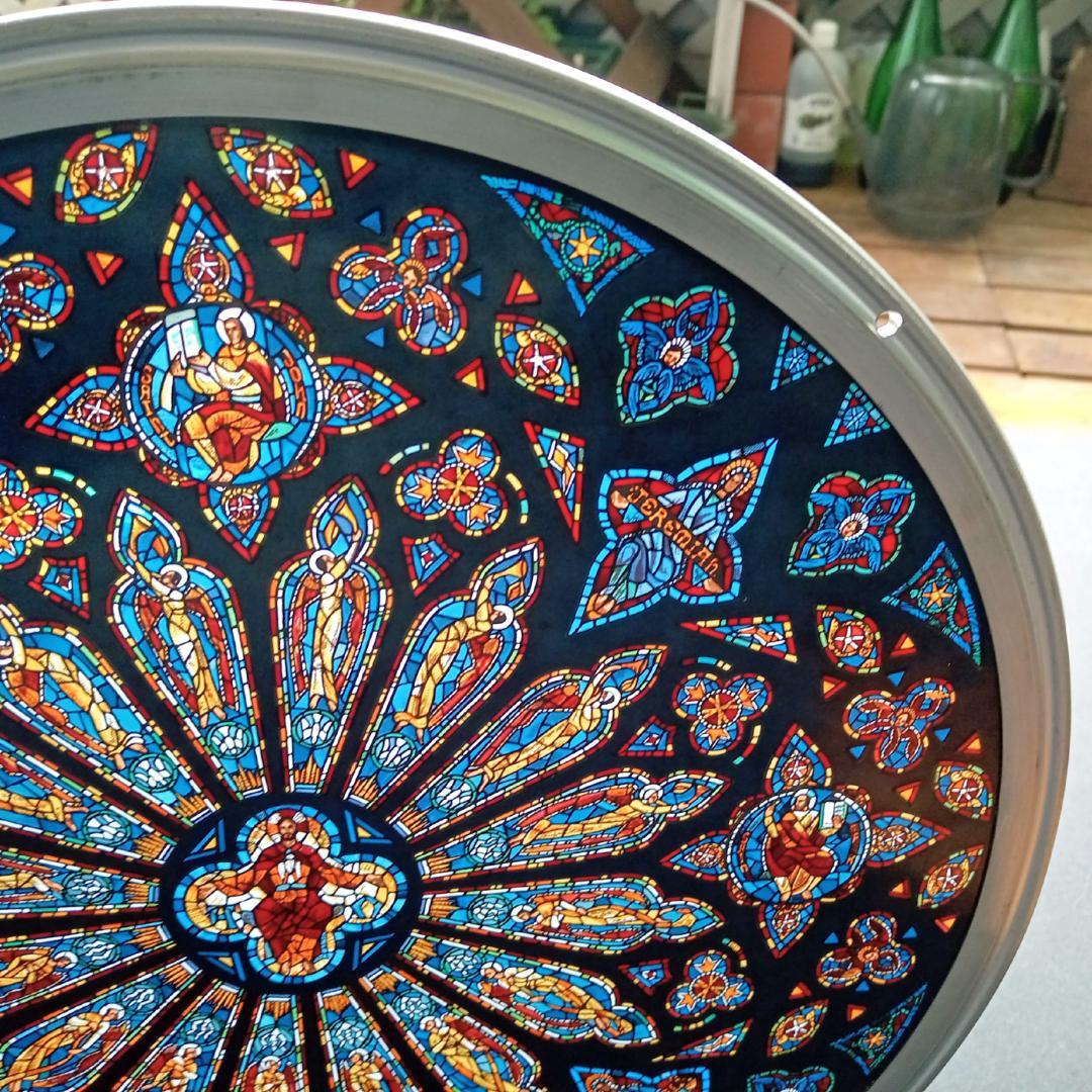 大判セント・ジョン・ザ・ディヴァイン大聖堂ステンドグラス バラ窓グラスマスターズ