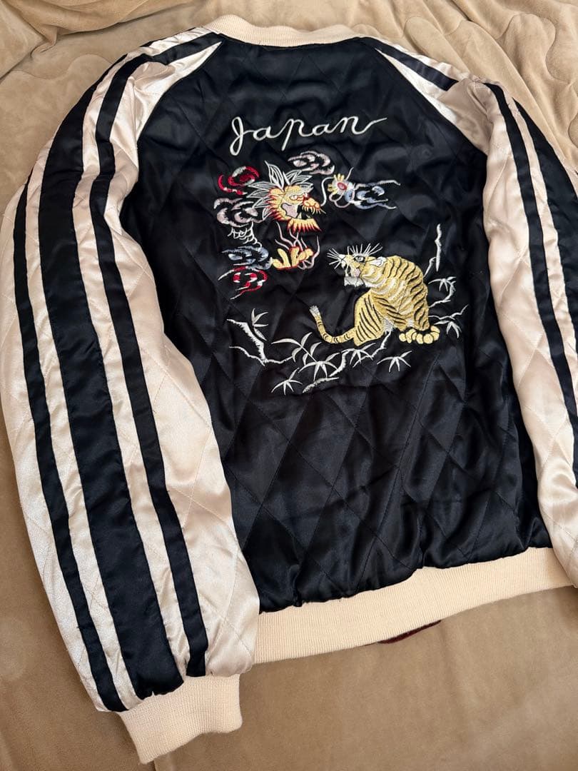 ２面用 別珍 Open Dich 龍 虎 日本限定 スカジャン vintage