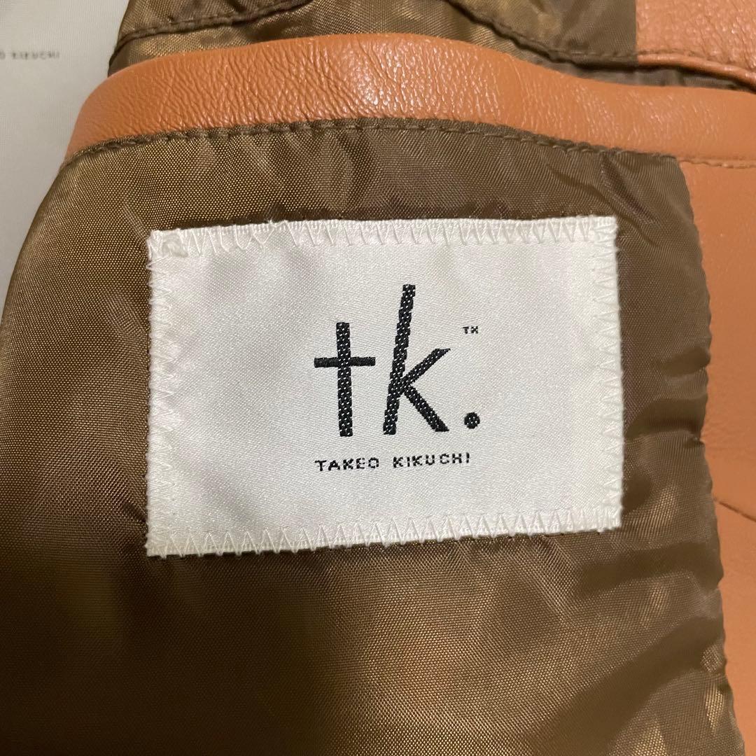 現行モデル/極美品　タケオキクチ　ラムレザージャケット　キャメルカラー　M　本革