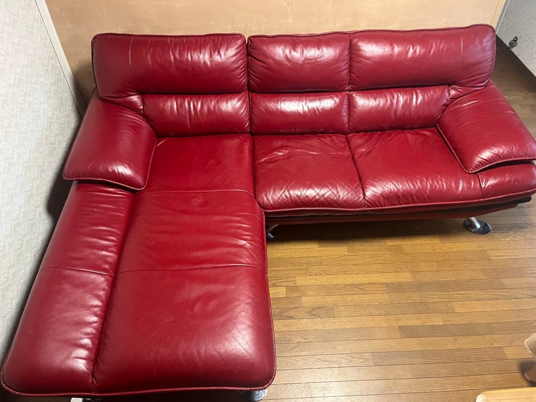 ニトリ　革張り　レザー　Ｌ字ソファー　ゾロ　コーナーソファー　カウチソファー