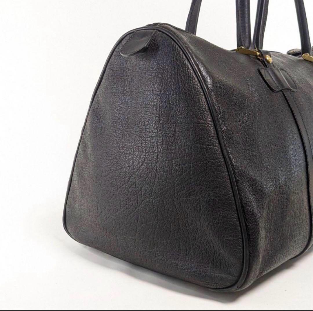 【売り切り価格】グッチ　ボストンバッグ　インターロッキング　レザー　ネームタグ