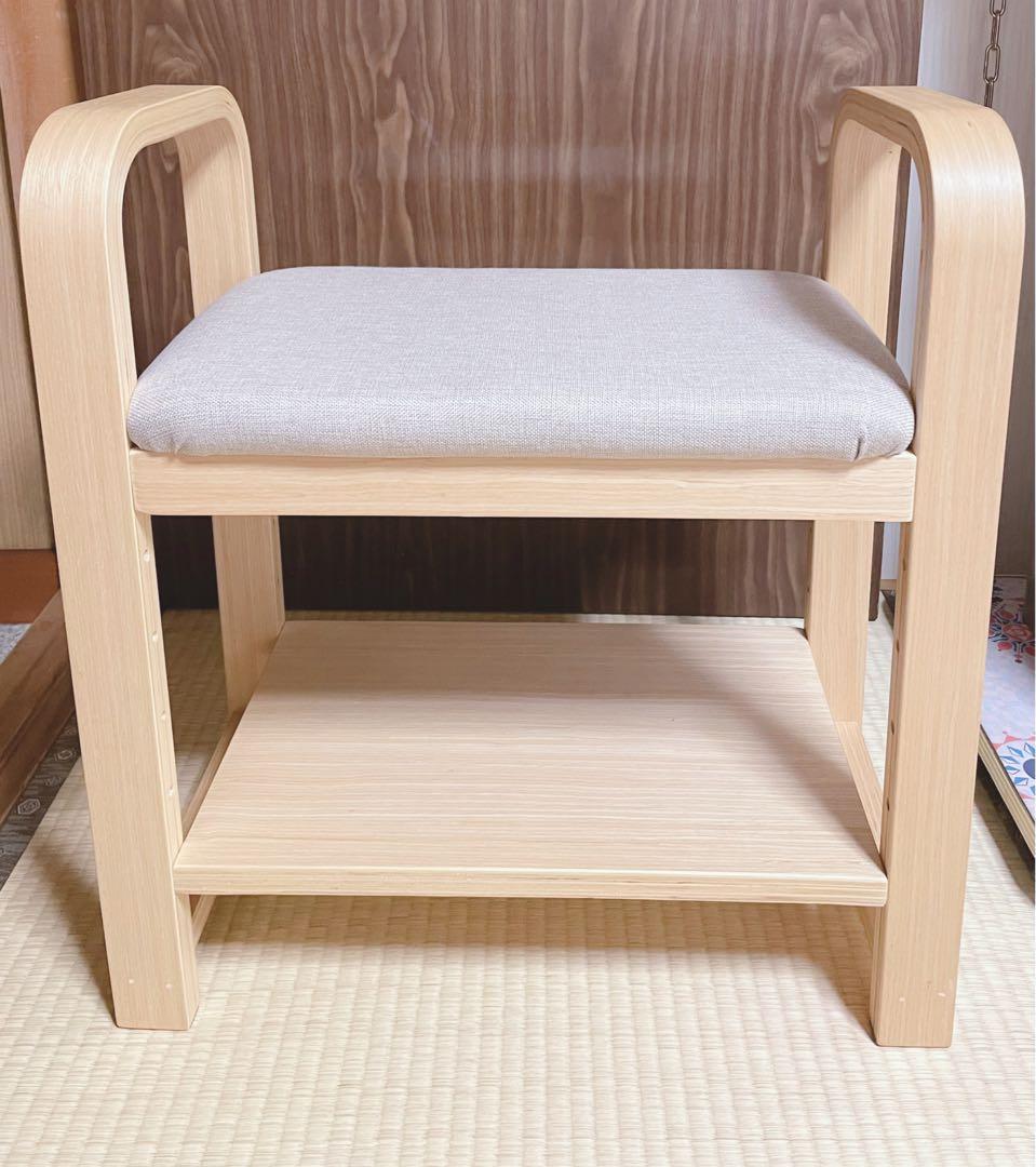チェア ナチュラル 玄関椅子 収納 アイリスオーヤマ 木製 ベージュ スツール