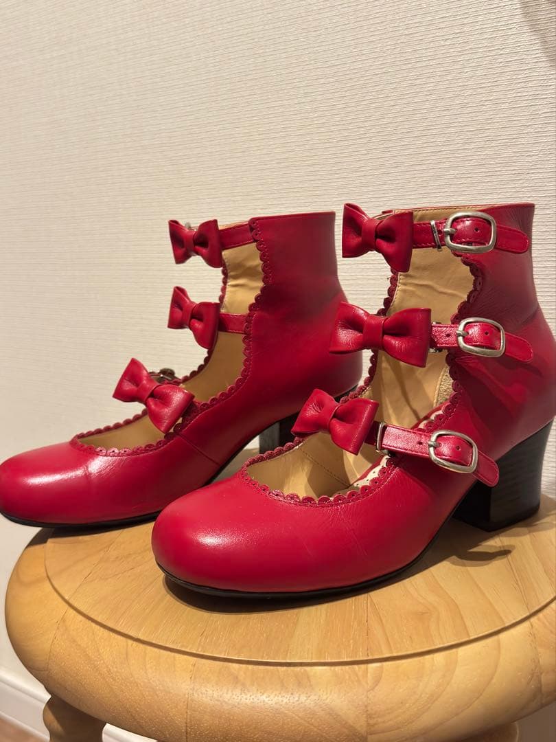 ルルゲッタ　leur getter3連リボンストラップシューズ